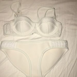 Triangl Crochet White Swimsuit
